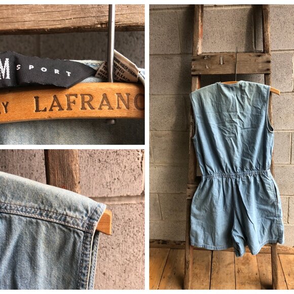 Denim Shorts Romper || Size S || Summer Romper - Picture 9 of 10